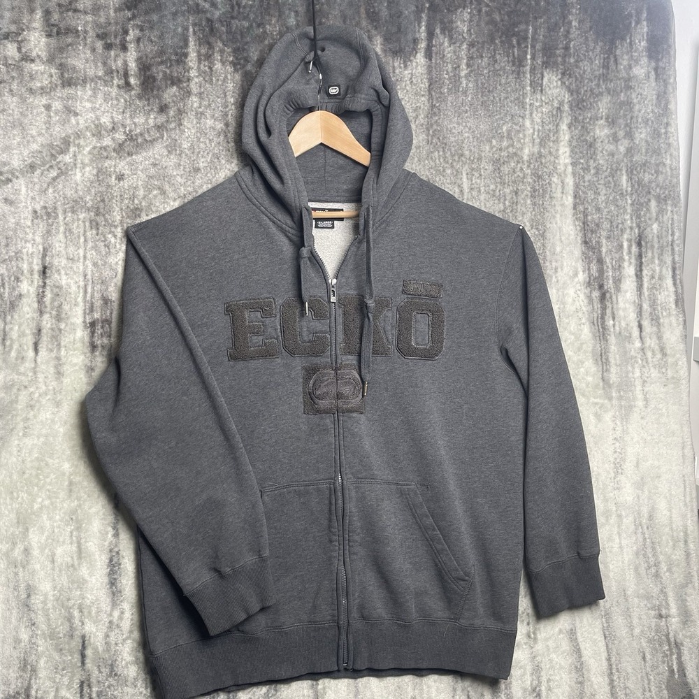 Ecko Unltd.‎ Gray XL Mens Lined Hoodie Jacket Full Zip Pockets